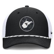 West Virginia Nike Built On Bravery Rise Structured Rope Trucker Cap